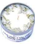 White Sage & Sea Salt Crystal Infused Scented Candle - The Incense Collection