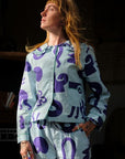 Organic Cotton Pyjama Shirt in Blue Things