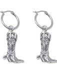 Hoedown Cowboy Boot Hoop Earrings
