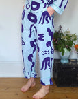 Organic Cotton Pyjama Bottoms in Blue Things