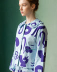 Organic Cotton Pyjama Shirt in Blue Things