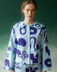 Organic Cotton Pyjama Shirt in Blue Things