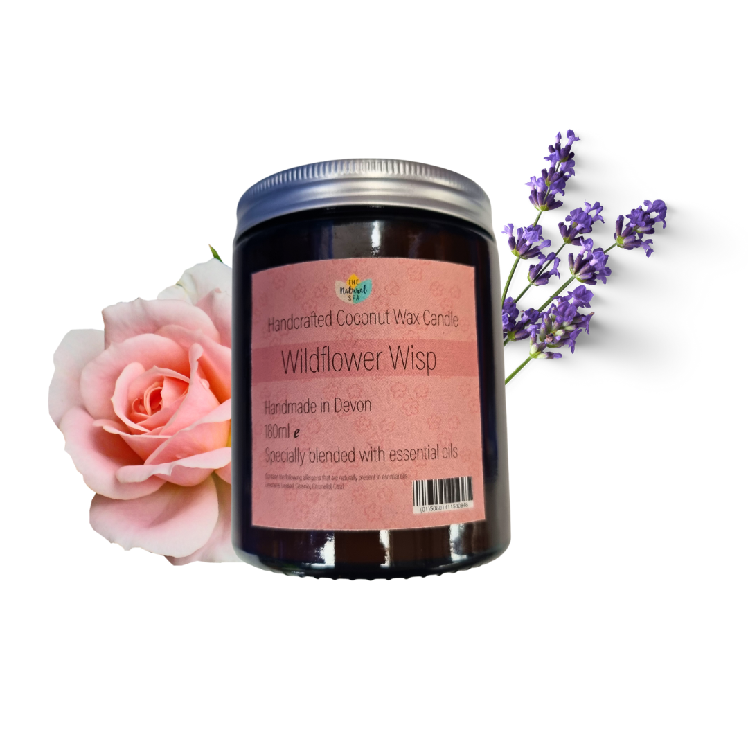 Wildflower Wisp Hand-Poured Coconut Wax Candle | Floral &amp; Natural Aromatherapy | Vegan, Eco-Friendly Candle | 2 Size Options