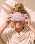 Peace Embroidered Linen and Lavender Eye Pillow