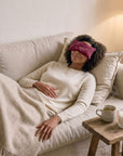 Love Embroidered Linen and Lavender Eye Pillow