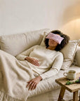 Namaste Embroidered Linen and Lavender Eye Pillow