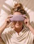 Gratitude Embroidered Linen and Lavender Eye Pillow