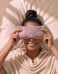 Love Embroidered Linen and Lavender Eye Pillow