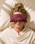 Love Embroidered Linen and Lavender Eye Pillow