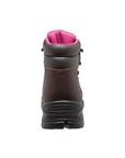 Women 6'' Waterproof Soft Toe Work Boot Brown Leather Boots-2