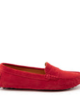 Women's Penny Driving Loafers, red suede