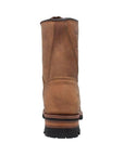Women's 9" Brown Steel Toe Logger Leather Boots-2