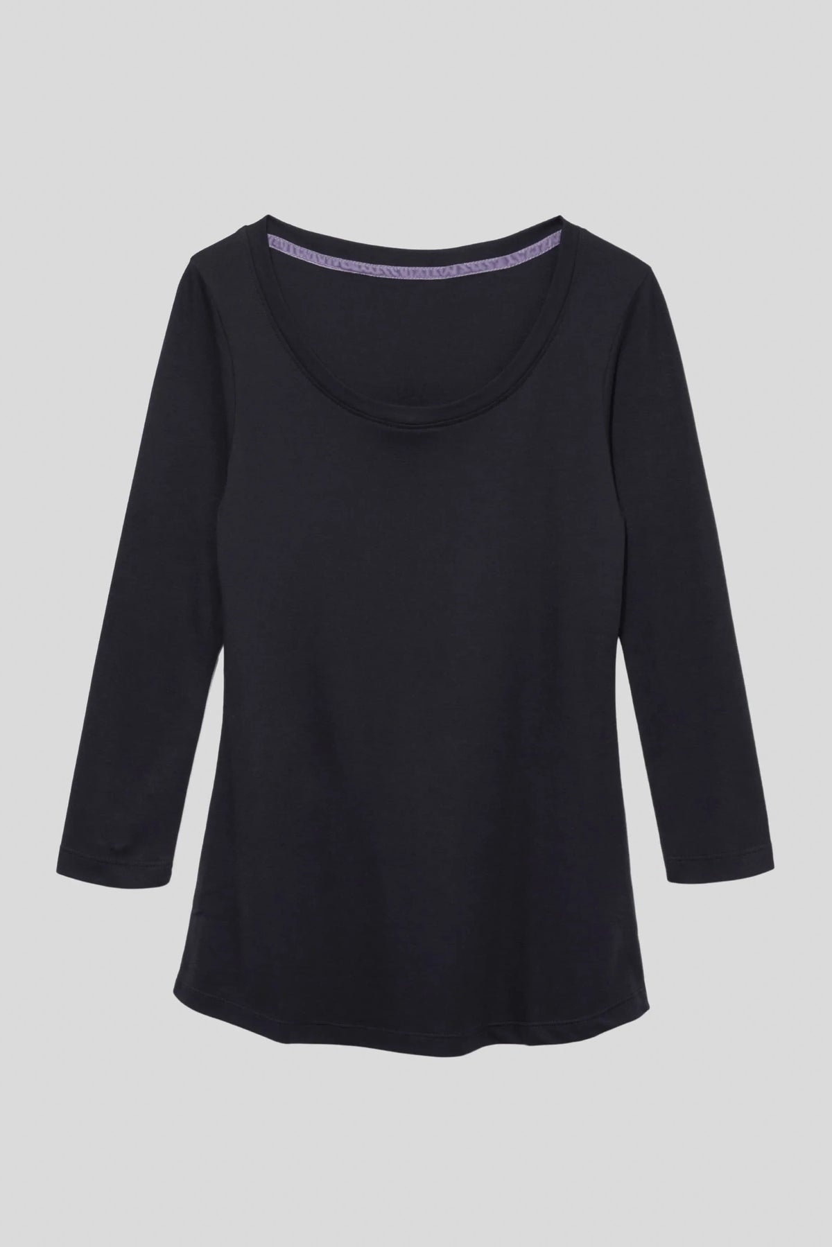 3/4 Sleeve Scoop Neck Cotton Modal T-Shirt