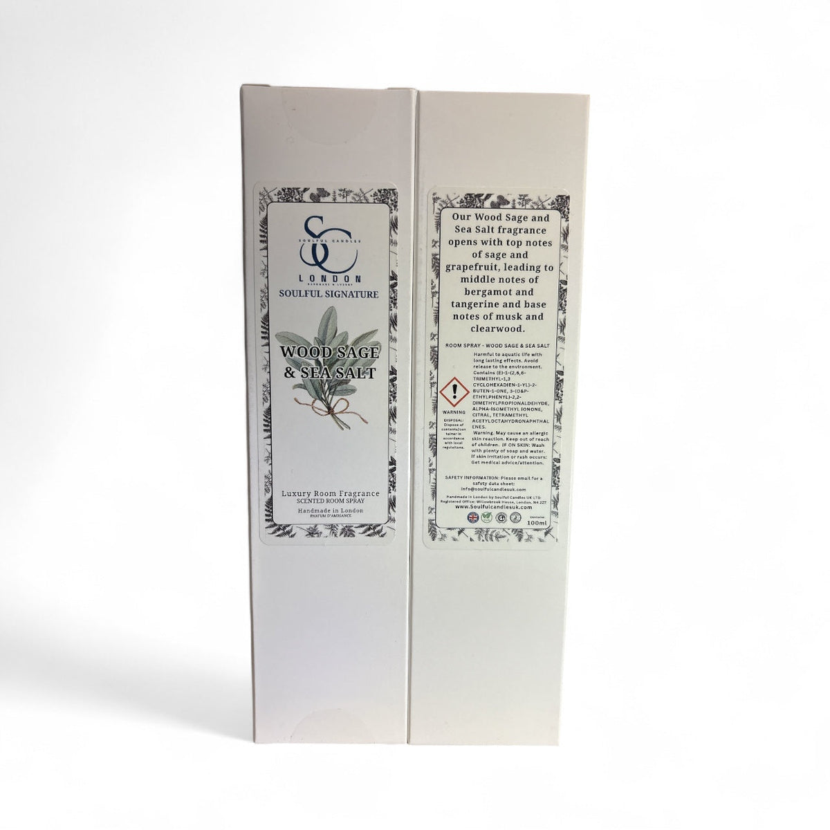 Wood Sage &amp; Sea Salt Luxury Room Spray (Alcohol‑Free) – 100ml