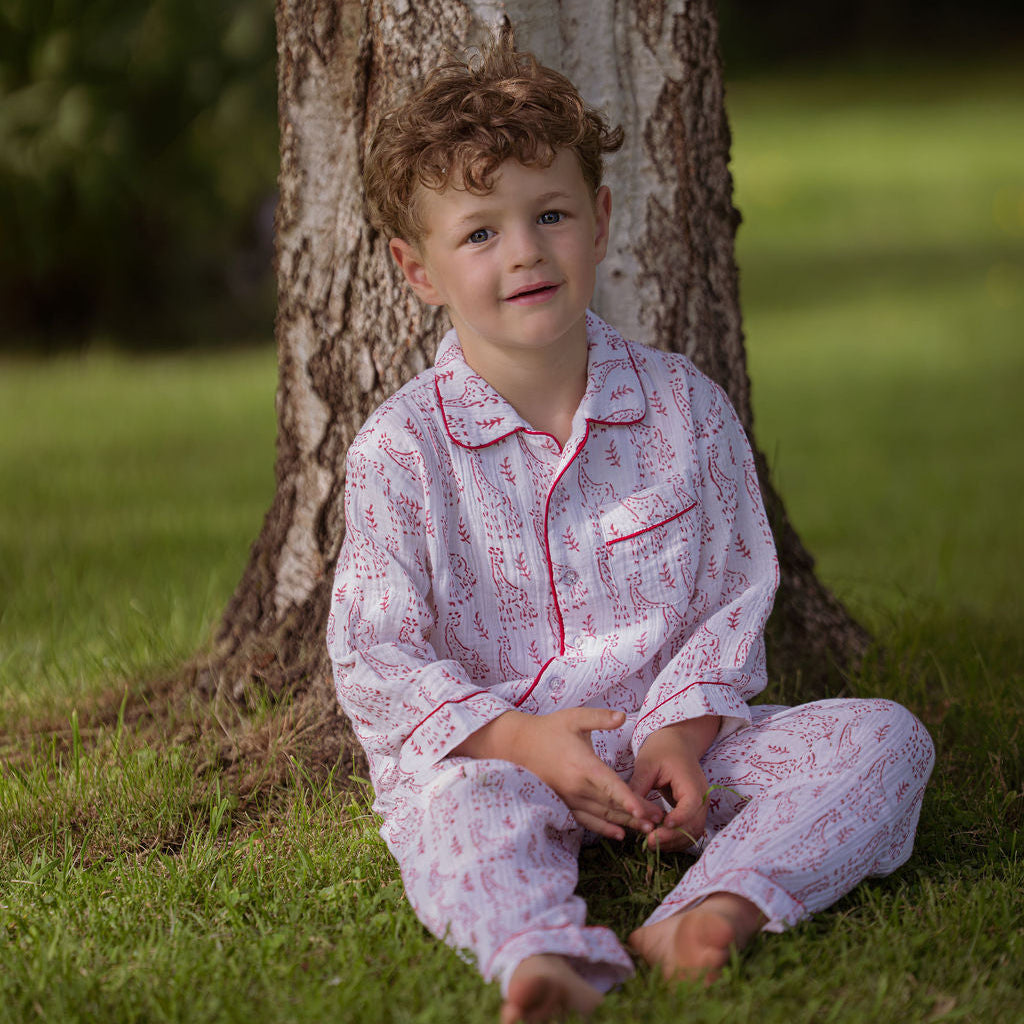 Red Giraffe Organic Muslin Pyjamas