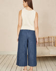 Yumi Blue Chambray Denim Culottes