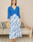 Yumi Blue Cotton Crochet Knitted Top