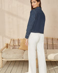 Yumi Blue Denim Jacket With Patch Pockets