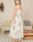 Yumi White Floral Broderie Anglaise Midi Sun Dress