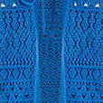 Yumi Blue Crochet Tie Front Cardigan