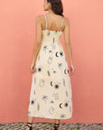 Yumi Ivory Mystic Print Midi Sundress