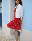 Yumi White Stretch Cotton Denim Jacket