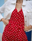 Yumi White Stretch Cotton Denim Jacket