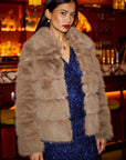 Yumi Coffee Luxe Faur Fur Coat