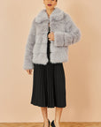Yumi Grey Luxe Faur Fur Coat
