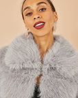 Yumi Grey Luxe Faur Fur Coat