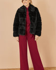 Yumi Black Luxe Faur Fur Coat