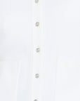 Yumi Ivory Ribbed Collar Button Up Cardigan