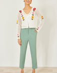 Yumi Ivory Crochet Embroidered Flower Bolero