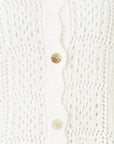 Yumi White Crochet Short Sleeve Cardigan