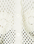 Yumi White Flower Crochet Cardigan