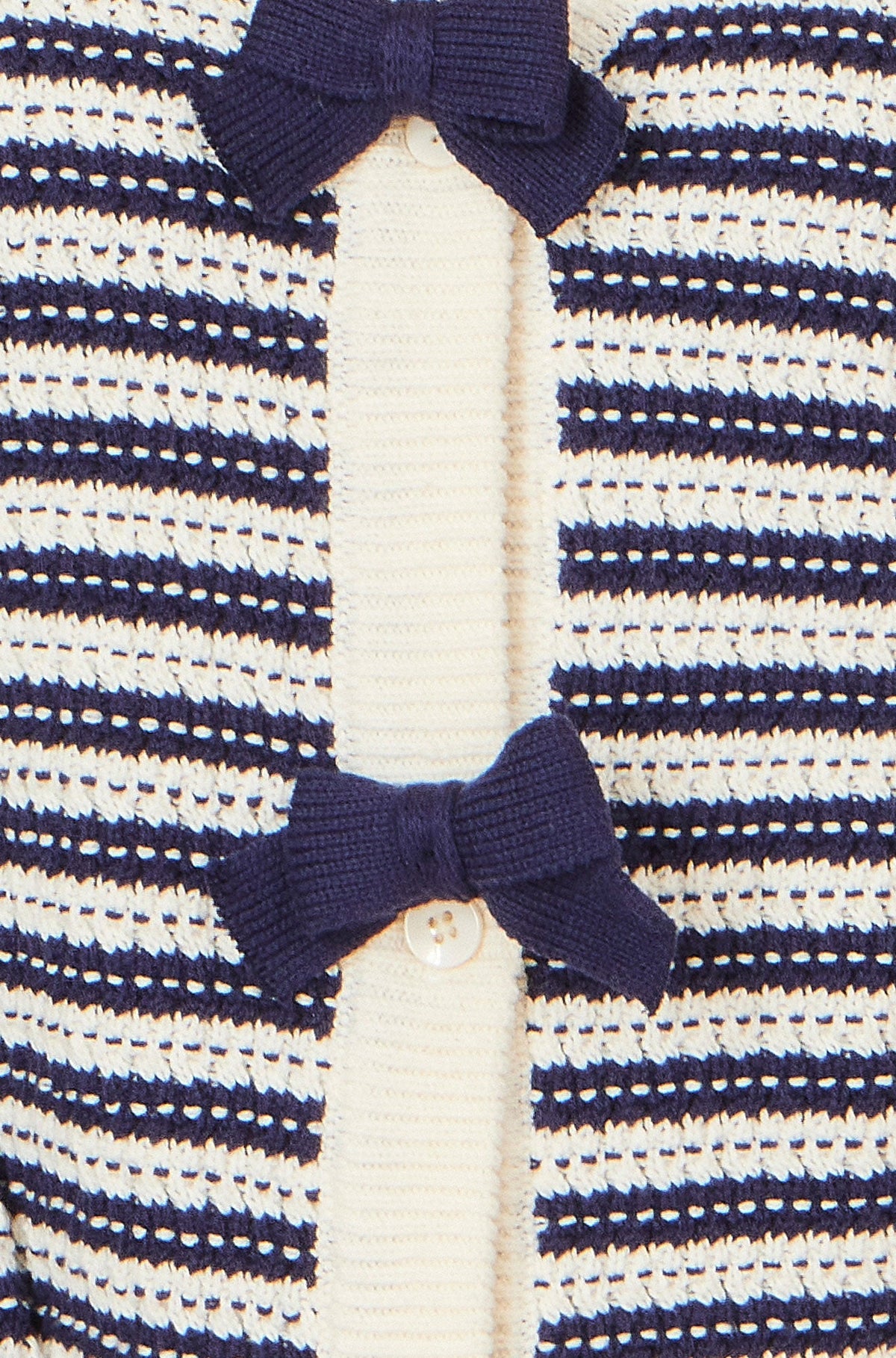 Yumi Multicolour Block Stripe Tie Front Cardigan