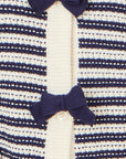 Yumi Multicolour Block Stripe Tie Front Cardigan
