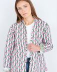 Yumi Green Reversible Cotton Quilted Jacket