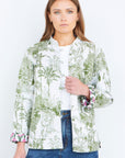 Yumi Green Reversible Cotton Quilted Jacket