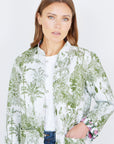 Yumi Green Reversible Cotton Quilted Jacket