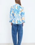Yumi Blue Jungle Reversible Cotton Quilted Jacket
