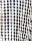 Yumi White Gingham Reversible Cotton Quilted Cropped Jacket