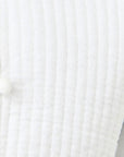 Yumi White Gingham Reversible Cotton Quilted Cropped Jacket