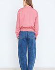Yumi Pink Relaxed Lightweight Bomber Jacket