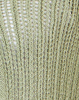 Yumi Green Tie Front Pointelle Cardigan
