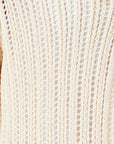Yumi Beige Tie Front Pointelle Cardigan