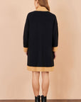Yumi Black Open Cardigan With Contrast Border