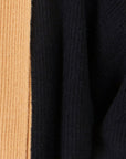 Yumi Black Open Cardigan With Contrast Border
