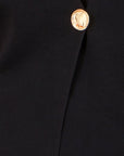 Yumi Black Knitted Viscose Kimono Cardigan With Buttons
