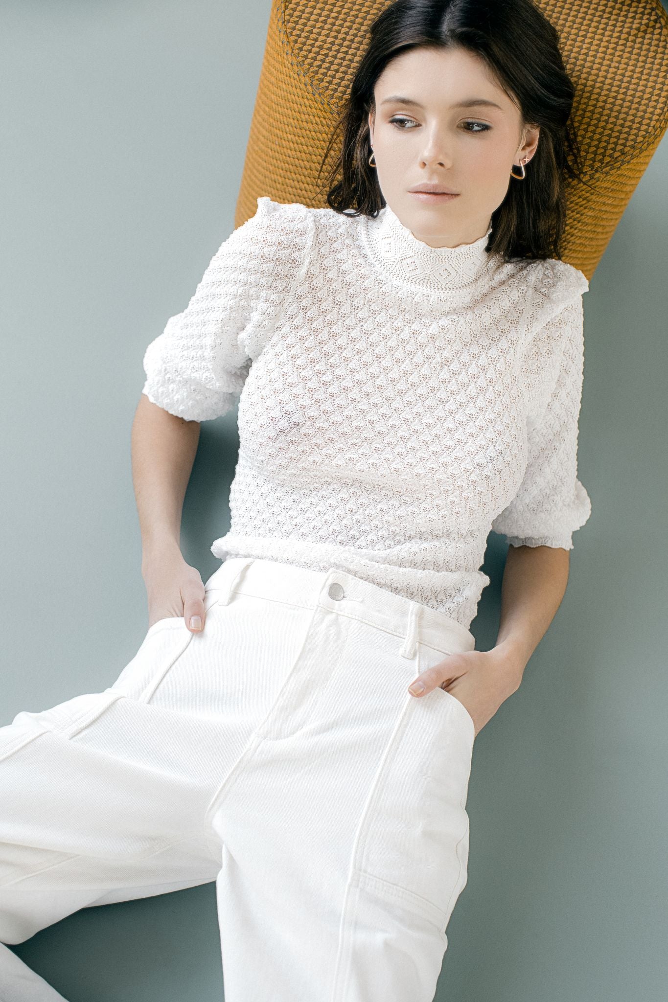 Square Hoop Earrings in Silver or Rose Gold